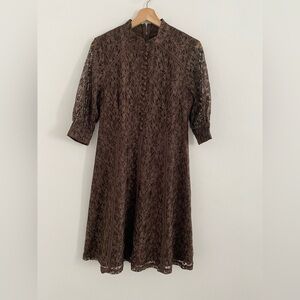 NWOT Brown Lace Dress